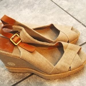 TORY Burch Florian Espadrille Wedges Size 9